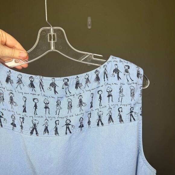 David Dart Blue Sleeveless Top - Size 2X - Excellent Condition - Picture 4 of 6